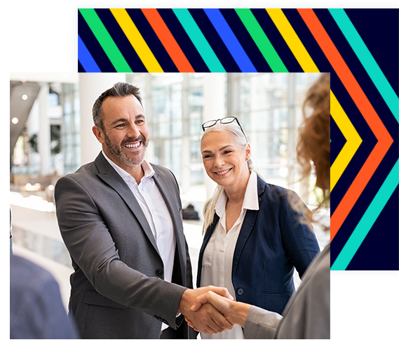 Business people shaking hands in meeting